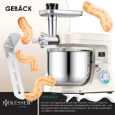 KESSER® 3-in-1 keukenmachine - Keukenrobot - 5,5L - Creme